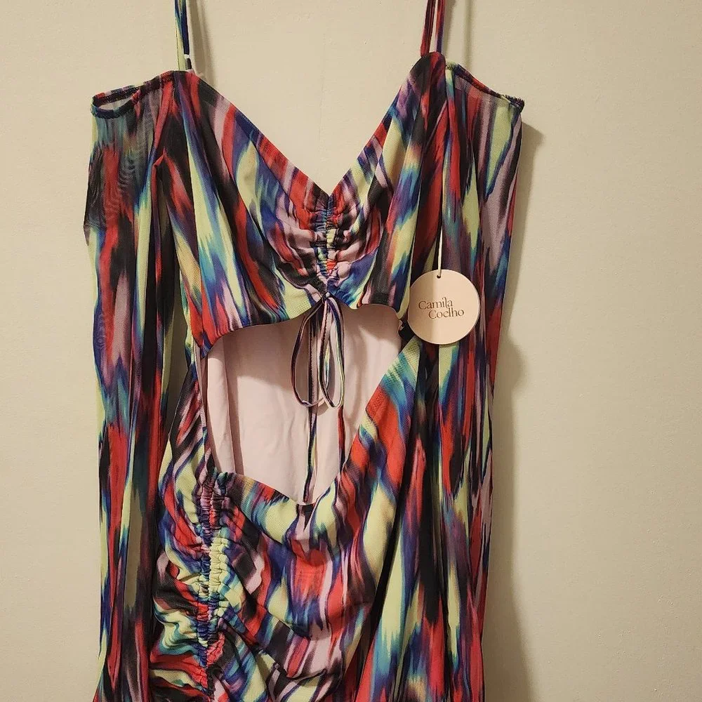 Brand New Camila Coehlo Colorful Mini Dress - Picture 2 of 4